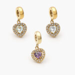 Dije Acero Inoxidable Corazón Zirconias 569