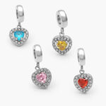 Dije Acero Inoxidable Corazón Zirconias 570