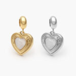 Dije Acero Inoxidable Corazón Madre Perla 577