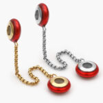 Cadena de Seguridad Acero Inoxidable Esmalte Rojo 603