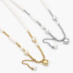 Collar Acero Inoxidable Corazón Perla 481