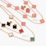 Juego Acero Inoxidable Flores Esmalte 123