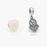 Dije Acero Inoxidable Corazón & Mano de Fatima 623