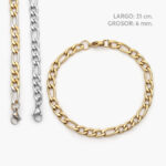 Esclava Acero Inoxidable Figaro 6mm. 541