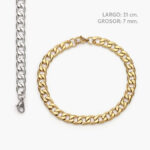 Esclava Acero Inoxidable Barbada 7mm. 542