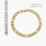 Esclava Acero Inoxidable Figaro 7mm. 543