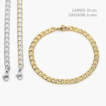 Esclava Acero Inoxidable Barbada 5 mm. 545