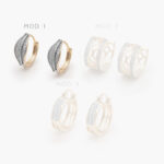 Arracadas Chapa de Oro Zirconias Grupo 18