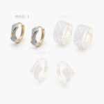 Arracadas Chapa de Oro Zirconias Grupo 13