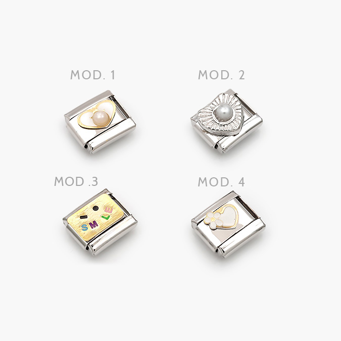 nom18 Charm Acero Inoxidable Nomination corazones - Image 1
