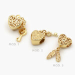 Dije Corazones Chapa de Oro 4