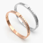 Brazalete Rotulado Acero Inoxidable Zirconia 436