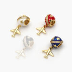 Colgante Aviones Estrellas Chapa de Oro 5