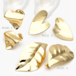Aretes Corazón Chapa de Oro 553