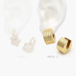 Arracadas Estrellas Chapa de Oro 820