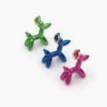 Dije Chapa de Oro Perro Esmalte Globo 28mm.