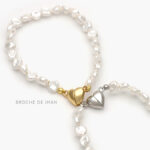 Pulso Corazón con Perlas Chapa de Oro 0199