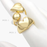 Anillo Corazón Chapa de oro 1041