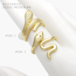 Anillo Serpiente Chapa de oro 1046