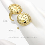 Anillo Chunky Chapa de oro 1049