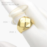 Anillo Chunky Chapa de oro 1051