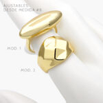 Anillo Chunky Chapa de oro 1051