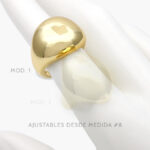 Anillo Chunky Chapa de oro 1052