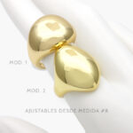 Anillo Chunky Chapa de oro 1052