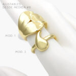 Anillo Chunky Chapa de oro 1054