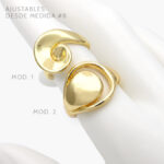 Anillo Chunky Chapa de oro 1057