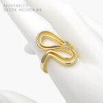 Anillo Chunky Chapa de oro 1060