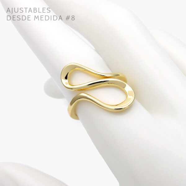 Anillo Chunky Chapa de oro 1061 - Image 1