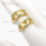 Anillo Chunky Chapa de oro 1062