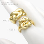 Anillo Chunky Chapa de oro 1063