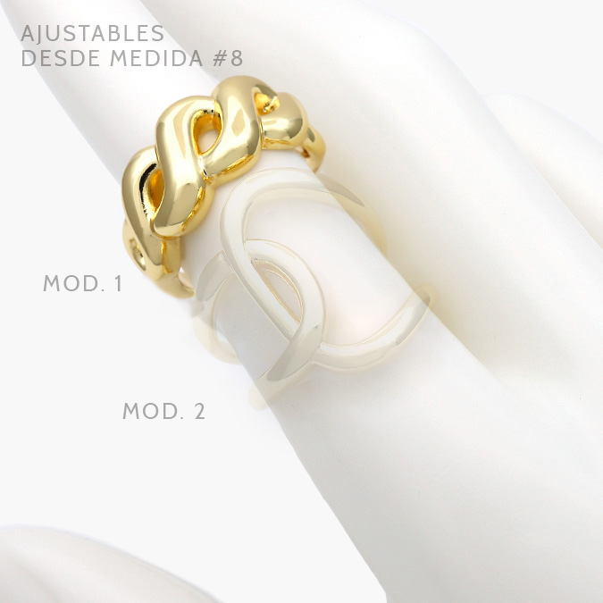 CTB1064-1 Anillo Chunky Chapa de oro 1064 - Image 1