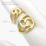 Anillo Chunky Chapa de oro 1066