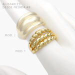 Anillo Chunky Chapa de oro 1067