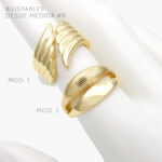 Anillo Chunky Chapa de oro 1073