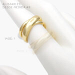 Anillo Chunky Chapa de oro 1074
