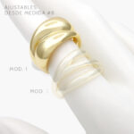 Anillo Chunky Chapa de oro 1075