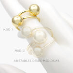 Anillo Chunky Chapa de oro 1077