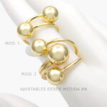 Anillo Chunky Chapa de oro 1077