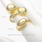 Anillo Chunky Chapa de oro 1080