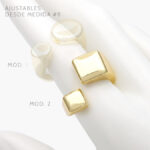 Anillo Chunky Chapa de oro 1083