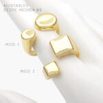 Anillo Chunky Chapa de oro 1083