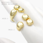 Anillo Chunky Chapa de oro 1084