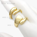 Anillo Chunky Chapa de oro 1088