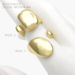 Anillo Chunky Chapa de oro 1089