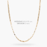 Cadena 2mm. Chapa de Oro 107