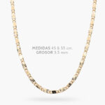 Cadena 3.5mm. Chapa de Oro 109 - 45cm.